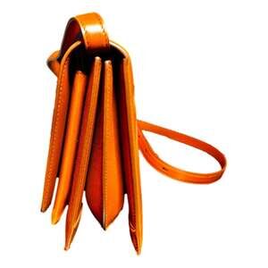 Ferragamo Trifolio Soft Leather Flap Crossbody Bag Sella Brown Gold Gancini